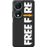 Черный чехол BoxFace Honor X7b Free Fire White Logo