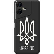 Черный чехол BoxFace Tecno POVA  Neo 3 Тризуб монограмма ukraine