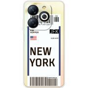 Прозрачный чехол BoxFace Infinix Smart 8 Plus Ticket New York