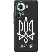 Черный чехол BoxFace OPPO Reno 11 5G Тризуб монограмма ukraine