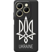 Черный чехол BoxFace Infinix Hot 40 Pro Тризуб монограмма ukraine