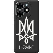 Черный чехол BoxFace Tecno Spark Go 2024 Тризуб монограмма ukraine