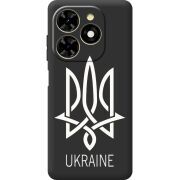 Черный чехол BoxFace Tecno Spark 20C Тризуб монограмма ukraine