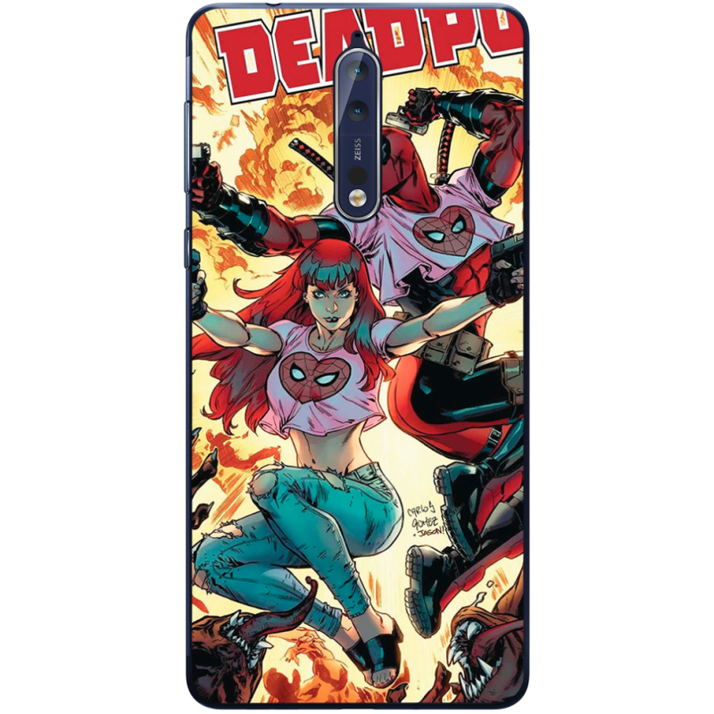 Чехол Uprint Nokia 8 Deadpool and Mary Jane