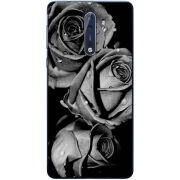 Чехол Uprint Nokia 8 Black and White Roses