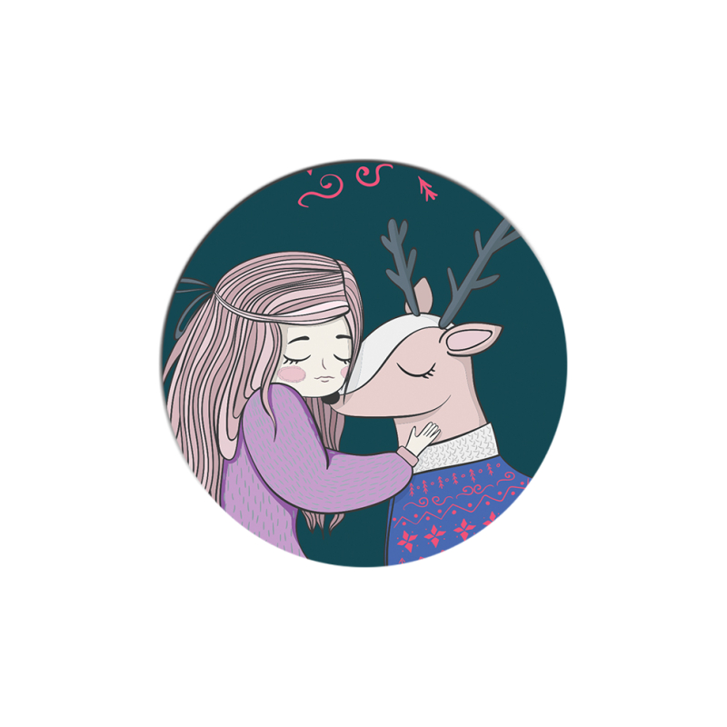 Uprint Popsocket Girl and deer