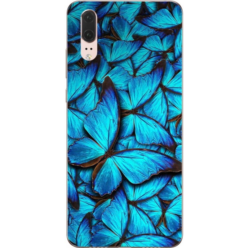 Чехол Uprint Huawei P20 лазурные бабочки