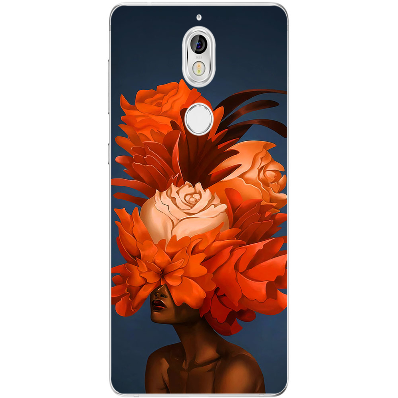 Чехол Uprint Nokia 7 Exquisite Orange Flowers