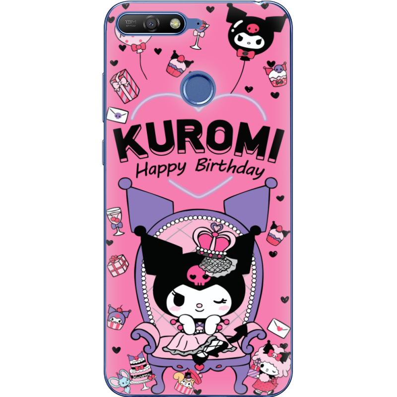 Чехол Uprint Huawei Y6 Prime 2018 / Honor 7A Pro День народження Kuromi