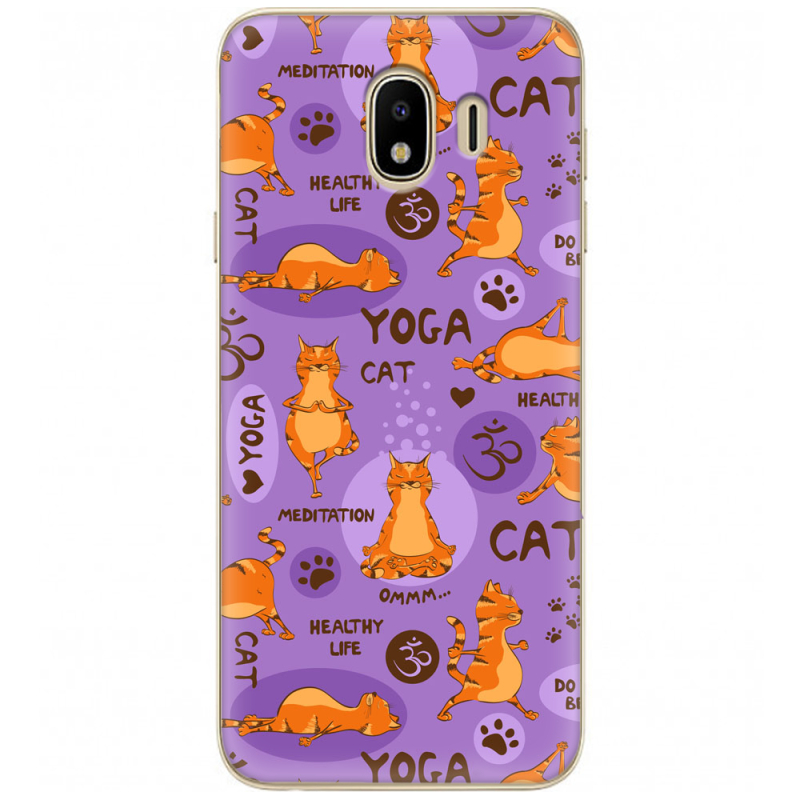 Чехол U-print Samsung J400 Galaxy J4 2018 Yoga Cat