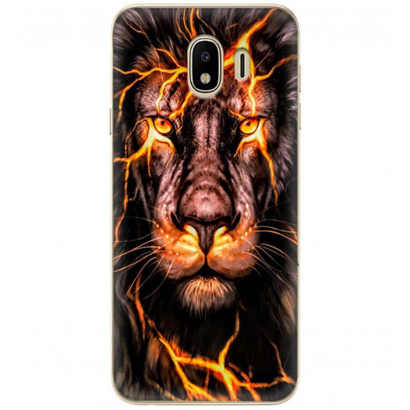 Чехол U-print Samsung J400 Galaxy J4 2018 Fire Lion