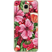 Чехол U-print Samsung J600 Galaxy J6 2018 Tropical Flowers