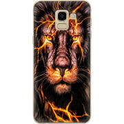 Чехол U-print Samsung J600 Galaxy J6 2018 Fire Lion