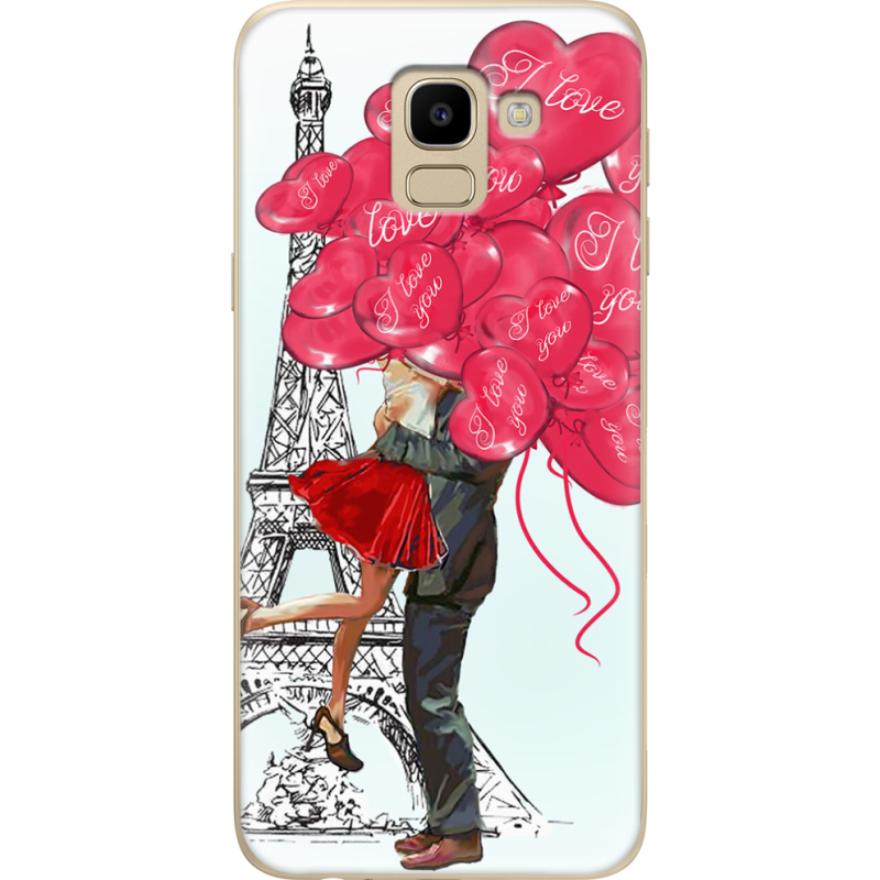 Чехол U-print Samsung J600 Galaxy J6 2018 Love in Paris