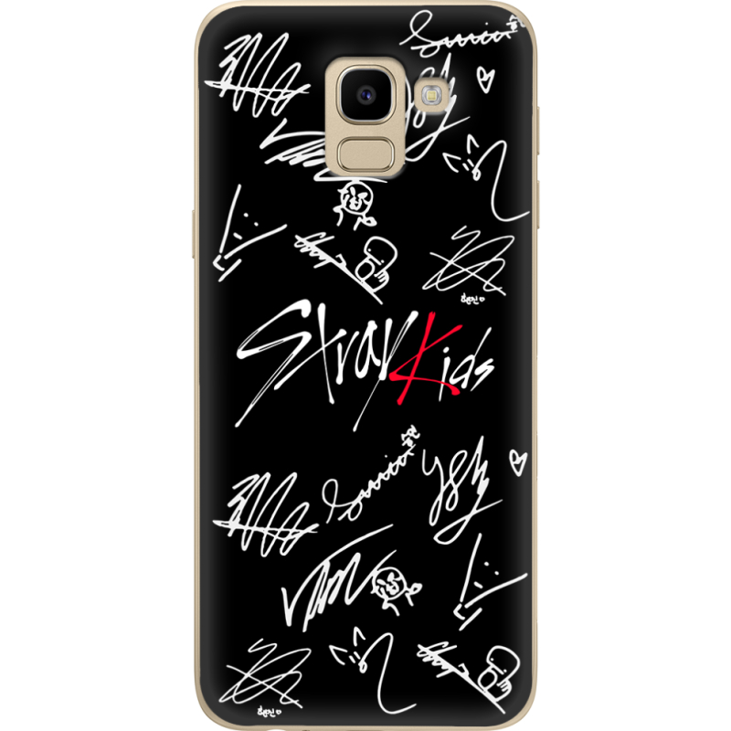 Чехол U-print Samsung J600 Galaxy J6 2018 Stray Kids автограф
