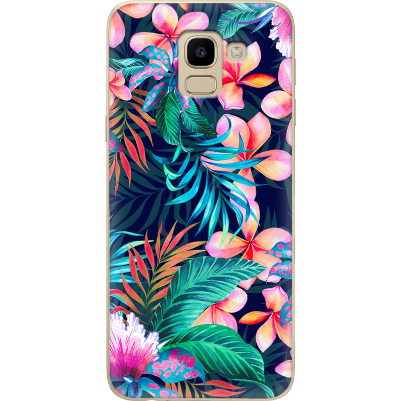 Чехол U-print Samsung J600 Galaxy J6 2018 flowers in the tropics