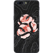 Чехол U-print OnePlus 5 Snake Rose