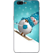 Чехол U-print OnePlus 5 Skier Snowman