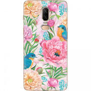 Чехол U-print OnePlus 6 Birds in Flowers