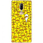 Чехол U-print OnePlus 6 Yellow Ducklings