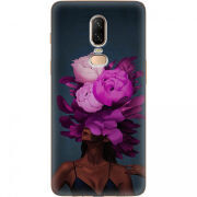 Чехол U-print OnePlus 6 Exquisite Purple Flowers