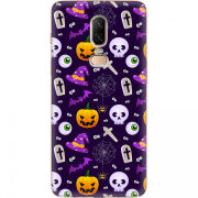Чехол U-print OnePlus 6 Halloween Purple Mood