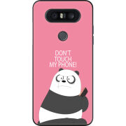 Чехол U-print LG Q8 Dont Touch My Phone Panda