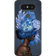 Чехол U-print LG Q8 Exquisite Blue Flowers