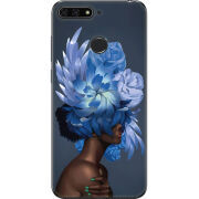 Чехол U-print Honor 7c Exquisite Blue Flowers
