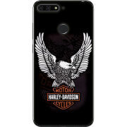Чехол U-print Honor 7c Harley Davidson and eagle