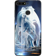 Чехол U-print Honor 7c White Horse