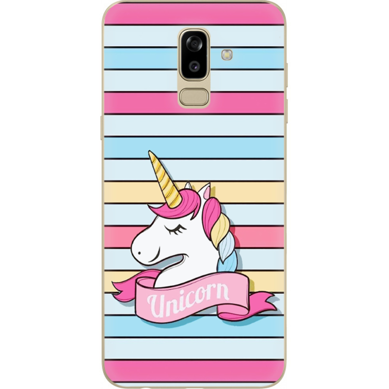 Чехол U-print Samsung J810 Galaxy J8 2018 Unicorn