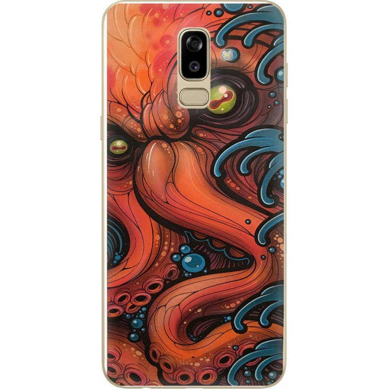 Чехол U-print Samsung J810 Galaxy J8 2018 Octopus