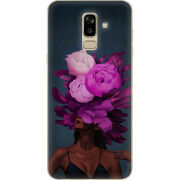Чехол U-print Samsung J810 Galaxy J8 2018 Exquisite Purple Flowers