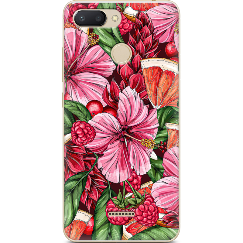 Чехол U-print Xiaomi Redmi 6 Tropical Flowers
