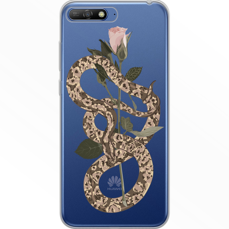 Прозрачный чехол Uprint Huawei Y6 2018 Glamor Snake