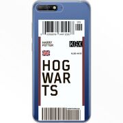 Прозрачный чехол Uprint Huawei Y6 2018 Ticket Hogwarts
