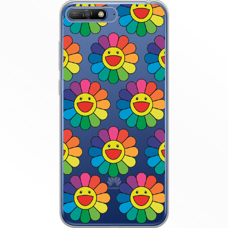 Прозрачный чехол Uprint Huawei Y6 2018 Hippie Flowers