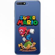 Прозрачный чехол Uprint Huawei Y6 2018 Super Mario