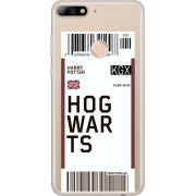 Прозрачный чехол Uprint Huawei Y7 Prime 2018 / Honor 7C Pro Ticket Hogwarts
