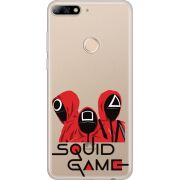 Прозрачный чехол Uprint Huawei Y7 Prime 2018 / Honor 7C Pro siquid game люди в красном