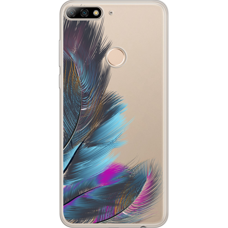 Прозрачный чехол Uprint Huawei Y7 Prime 2018 / Honor 7C Pro Feathers