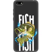 Черный чехол Uprint Huawei Y5 2018 / Honor 7A Fish