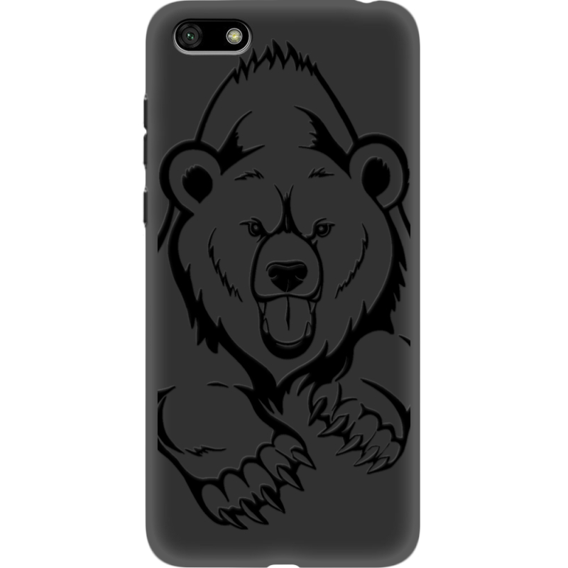 Черный чехол Uprint Huawei Y5 2018 / Honor 7A Grizzly Bear
