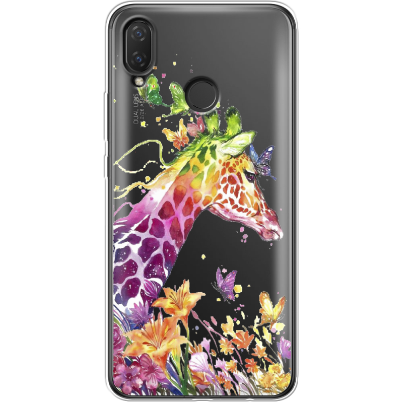 Прозрачный чехол Uprint Huawei P Smart Plus Colorful Giraffe