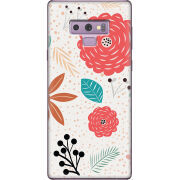 Чехол U-print Samsung N960 Galaxy Note 9 Line Flowers