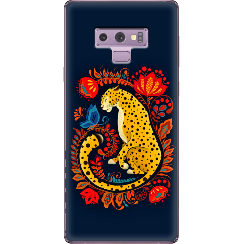 Чехол U-print Samsung N960 Galaxy Note 9 Petrykivka Leopard