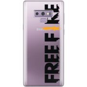 Прозрачный чехол Uprint Samsung N960 Galaxy Note 9 Free Fire Black Logo