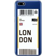 Прозрачный чехол Uprint Huawei Y5 2018 / Honor 7A Ticket London