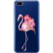 Прозрачный чехол Uprint Huawei Y5 2018 / Honor 7A Floral Flamingo